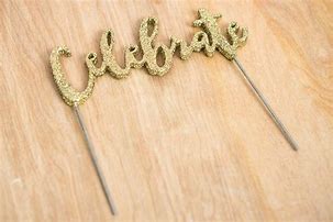 Image result for Gold Cake Topper Decoration