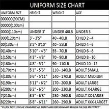 Image result for Taekwondo Uniform Size Chart