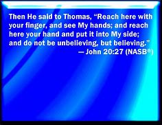 Image result for John 20:27