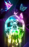 Image result for Cool Neon Backgrounds Skull