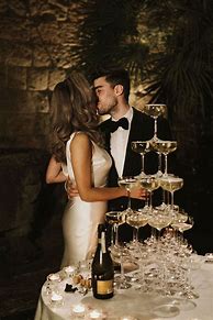 Image result for Wedding Wine Glass Tower