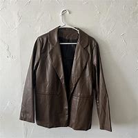 Image result for brown leather blazer