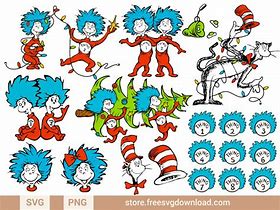 Image result for Dr. Seuss Thing One and Two