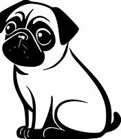 Image result for Thanksgiving Pug Black and White