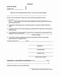 Image result for Blank Affidavit Forms for Texas