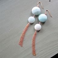 Image result for Yellow Gold and Blue Stone Earrings