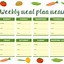 Image result for Weekly Meal Plan Menu