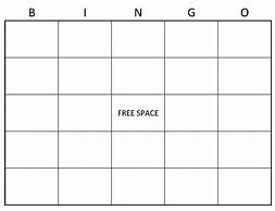 Image result for Blank Bingo Chart