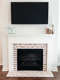 Image result for DIY Brick Fireplace