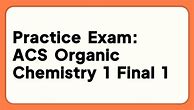 Image result for ACS Organic Chemistry