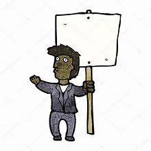 Image result for Cartoon Man Holding Sign