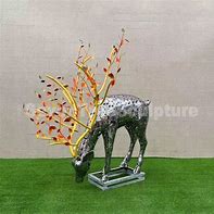 Image result for Life-Size Reindeer Statue Outdoors