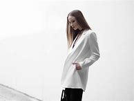 Image result for White Leather Blazer