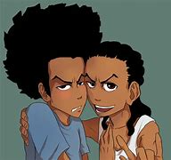 Image result for Boondocks Huey vs Riley Drawing