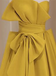 Image result for Yellow Satin Prom Dress