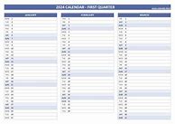 Image result for Free Printable Quarterly Calendar