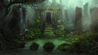 Image result for Overgrown Ruins Art