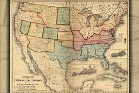 Image result for Us Map 1861 Black Line