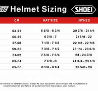 Image result for Shoei Sizing Chart