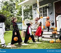 Image result for People Trick or Treating