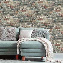 Image result for Teal Brick Peel and Stick Wallpaper