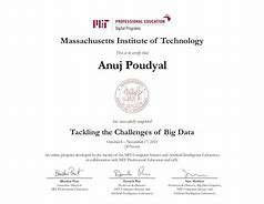 Image result for MIT Certificate