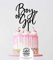 Image result for Boy or Girl Cake Topper