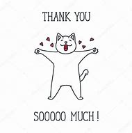 Image result for Thank You Word Illustration Cat