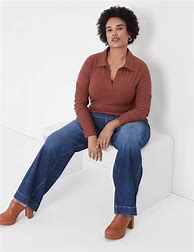 Image result for V-Neck Long Sleeve Polo