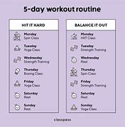 Image result for 5 Day Workout Routine