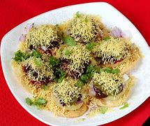 Image result for Fast Food Related Background with Sev Puri