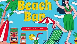 Image result for Cartoon Beach Bar