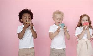 Image result for Kids Eating a Dount