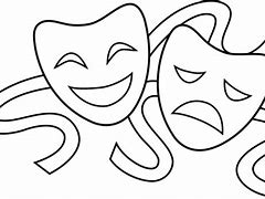 Image result for Drama Masks Drawing