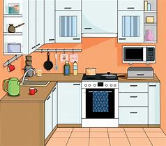 Image result for Large Cartoon Kitchen