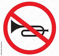 Image result for No Horn Sign Symbol