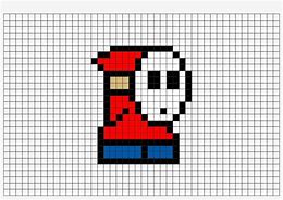 Image result for Super Mario Bros Shy Guy Pixel Art