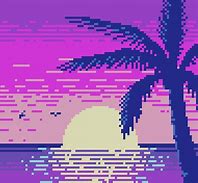 Image result for Pixel Art Retro Sunset