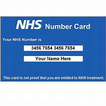 Image result for FP25 NHS Card