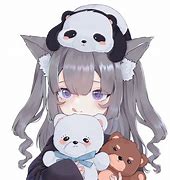 Image result for Anime Girl with Stuffed Animal