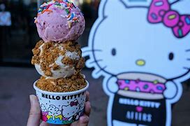 Image result for Hello Kitty Eating Ice Cream