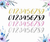 Image result for Glitter Numbers Clip Art