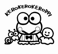 Image result for Keroppi Cat Black and White