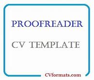 Image result for Proofreader CV