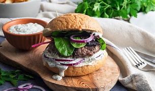 Image result for Cooked Lamb Mince Burger