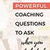 Image result for Coaching Questions