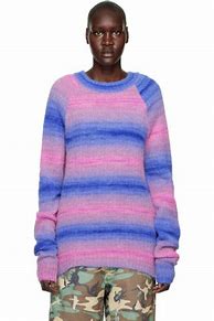 Image result for Pink Blue Stripe Sweater Women