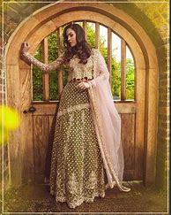 Image result for Mehndi Dress Green Lehenga