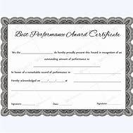 Image result for Best Performance Award Certificate