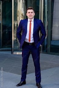 Image result for Blue Suit Red Tie